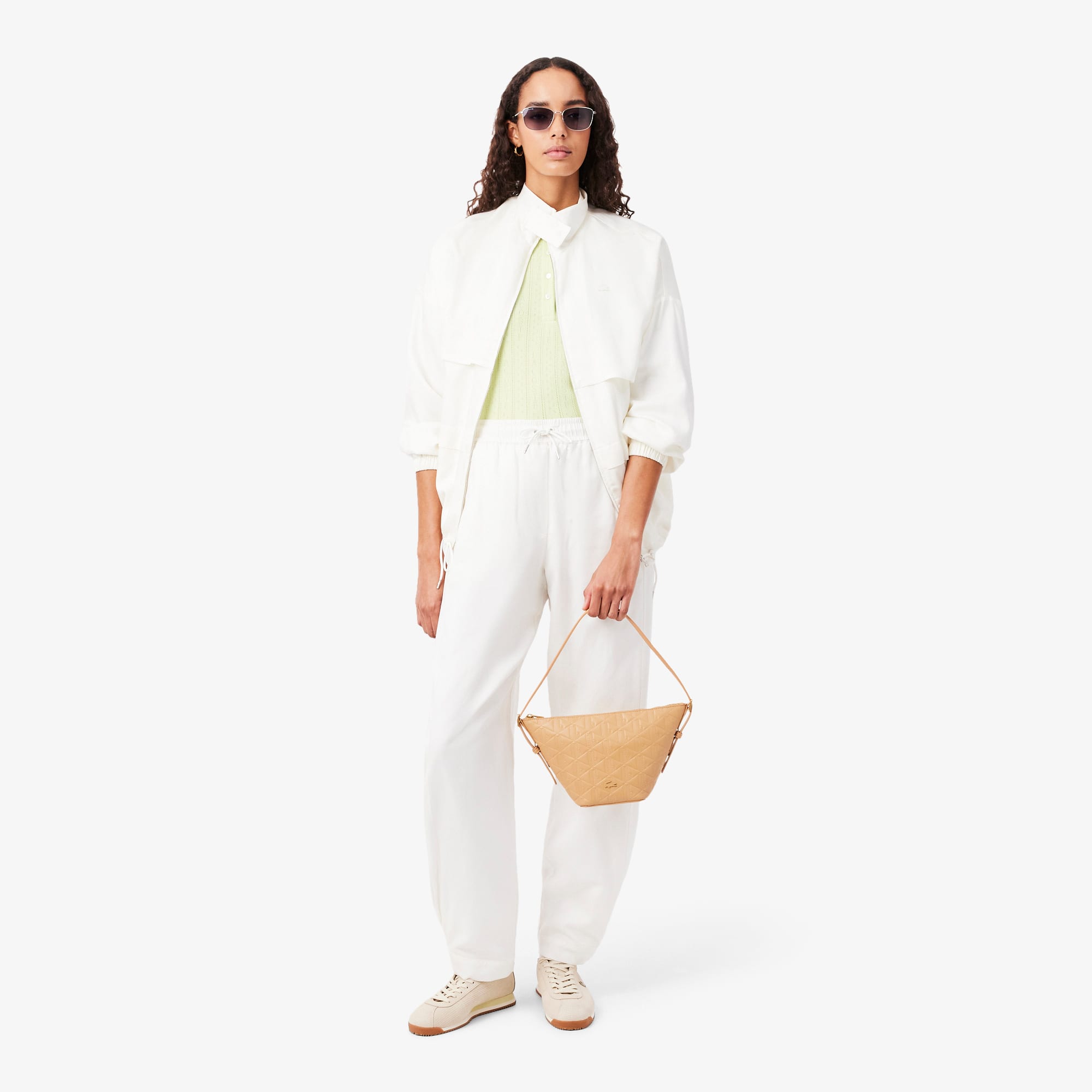 Small Maheki Embossed Leather Hobo Bag - Bags - New In 2026 | Lacoste