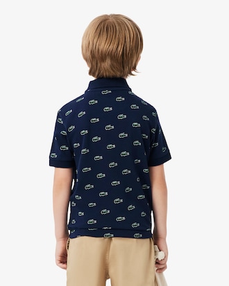 Boys' Printed Petit Piqué Polo