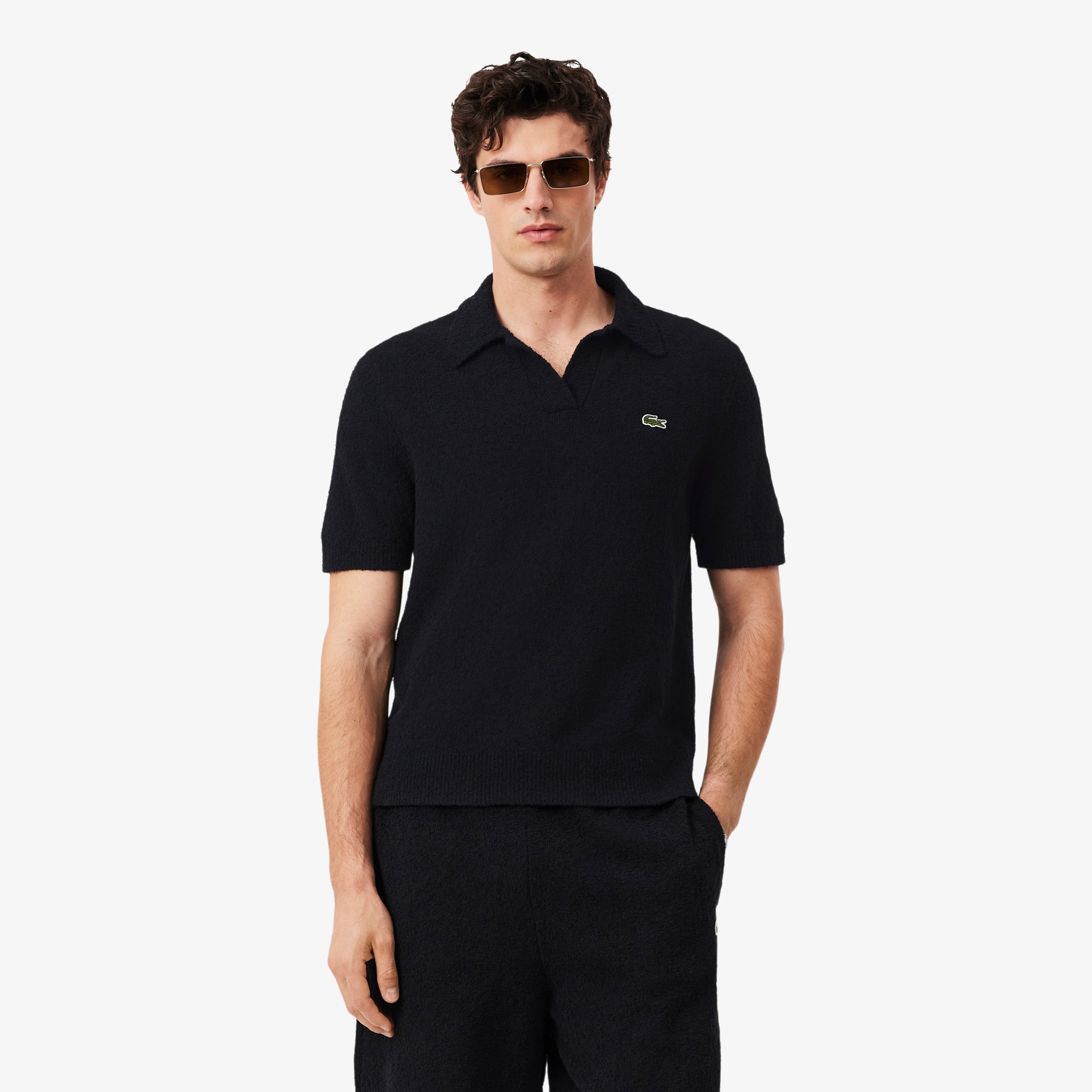 Classic Fit Bouclé Knit Polo - Sweaters & Sweatshirts - New In