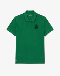 Mini Piqu&eacute; Badge Accent Stretch Golf Polo Shirt