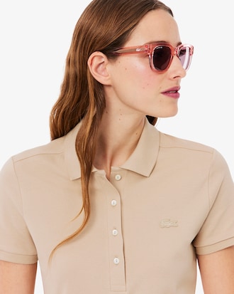 Women's Slim Fit Stretch Mini Piqu&eacute; Polo Dress