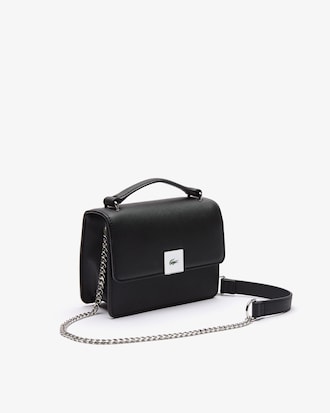 Sac cartable carr&eacute; &agrave; bandouli&egrave;re LCST en toile textur&eacute;e