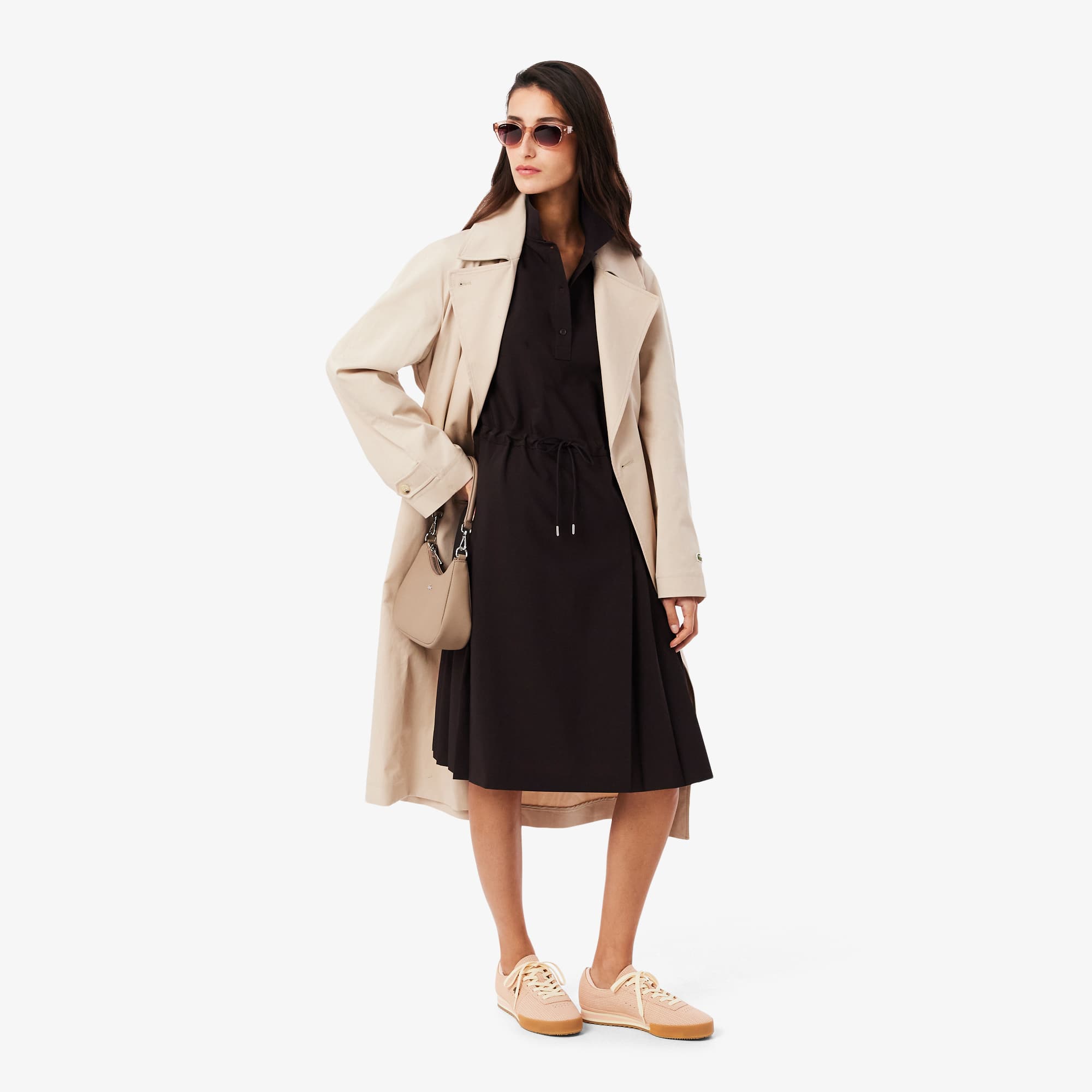 lacoste brown dress Lacoste Jersey dress - velvet/date brown/brown