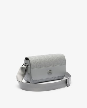 Monogram Leather Flap Close Satchel