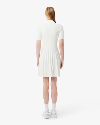 Vestido Plisado De Cuello Polo