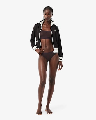 Crocodile Accent Mesh Bralette