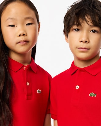 Polo enfant regular fit en petit piqué uni