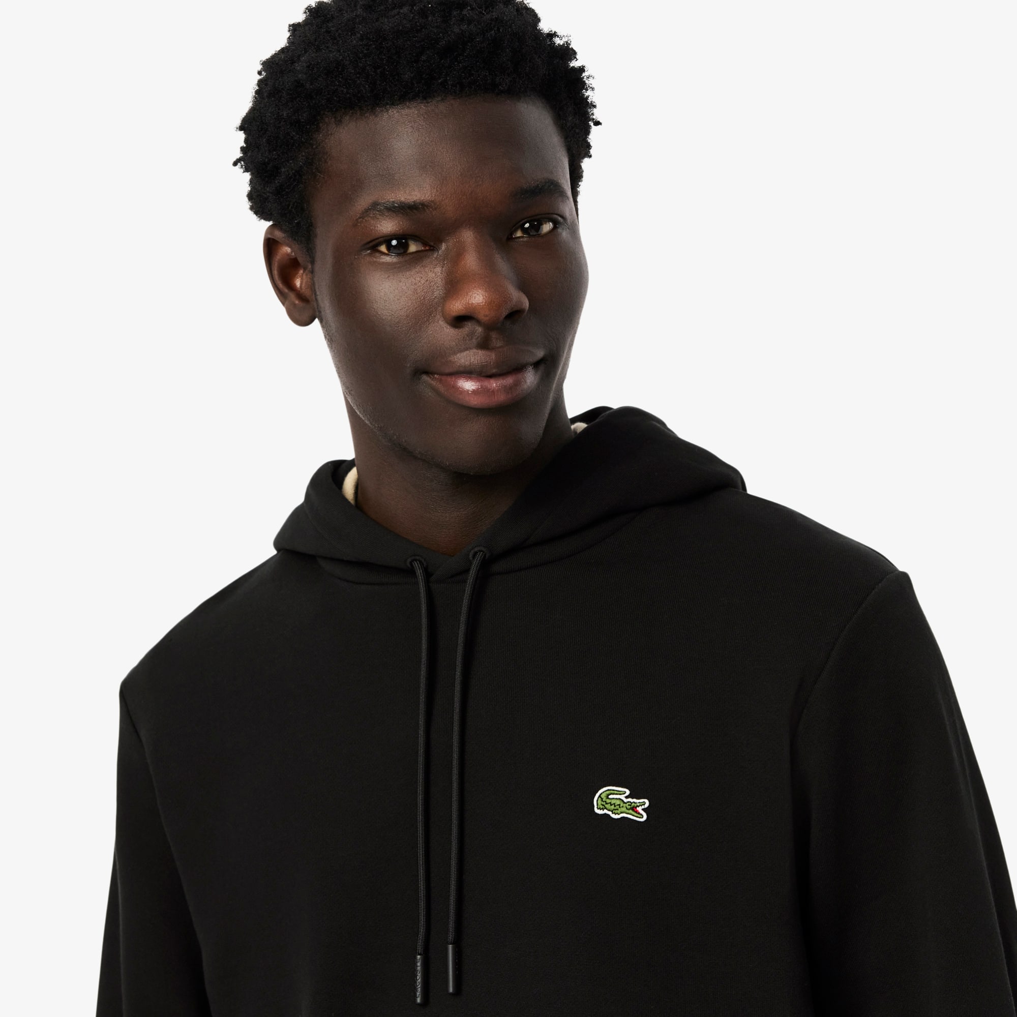 パーカー・フーディ LACOSTE Men Hoodies SH9839 31 Black Men's Cotton Fleece Hoodie - Sweaters & Sweatshirts - New In