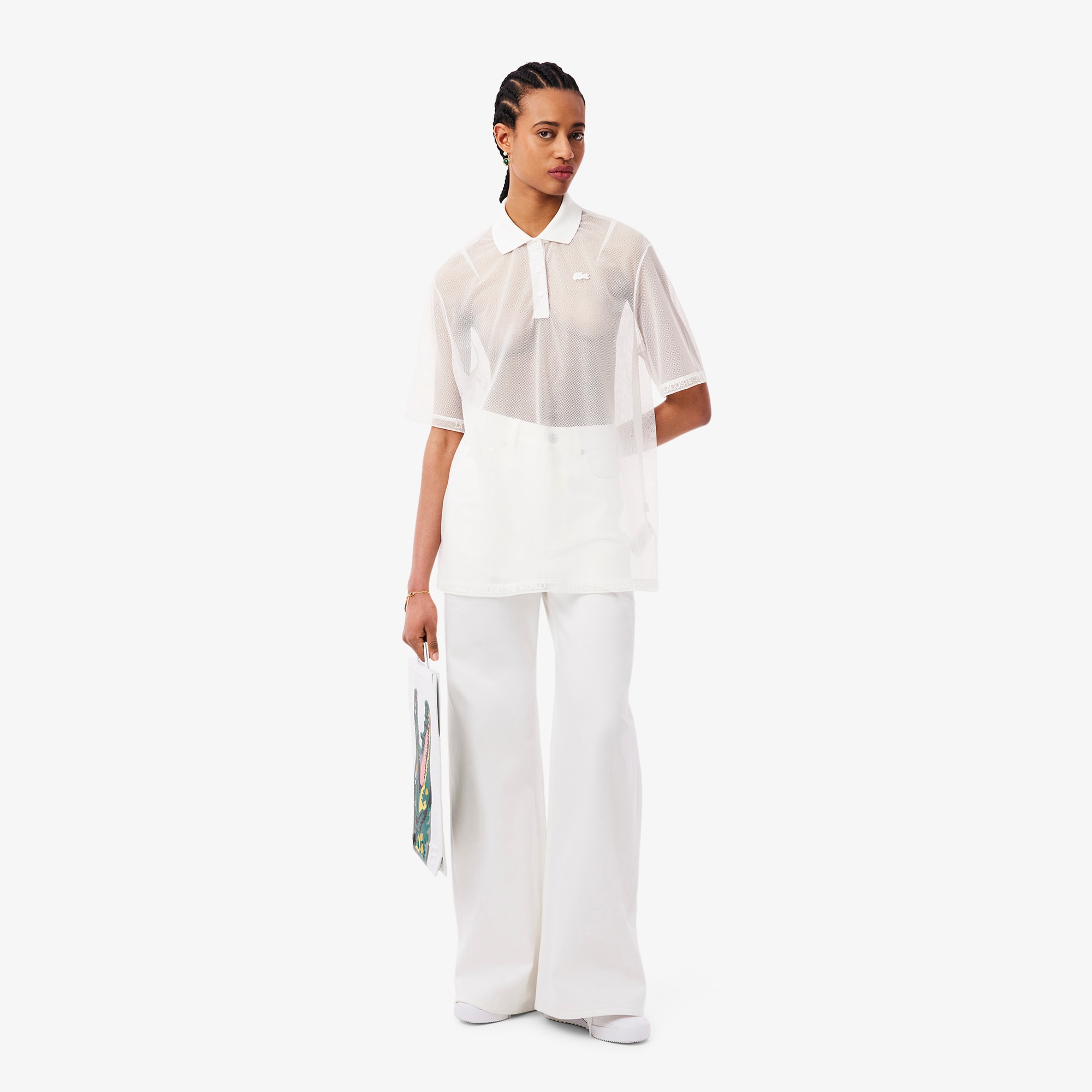 Tシャツ・カットソー LACOSTE Woman Polo Shirt White PF5462 001 Lacoste Outlet: Polo shirt women - White | Lacoste polo