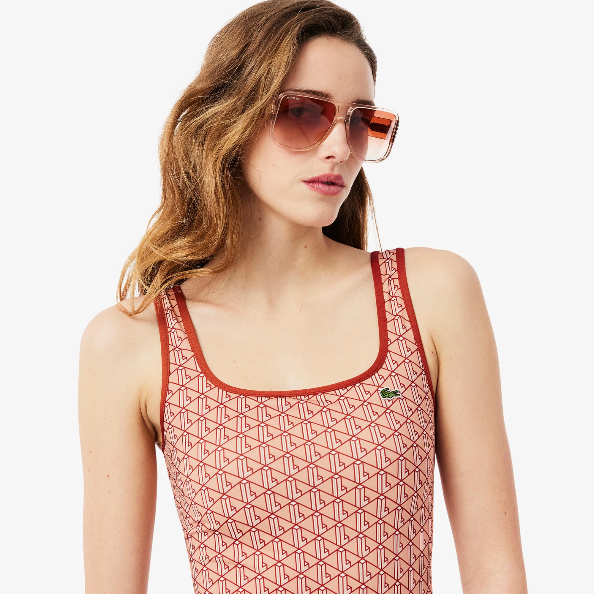 Women's Printed One Piece Swimsuit - Swimwear - New In 2026 | Lacoste
