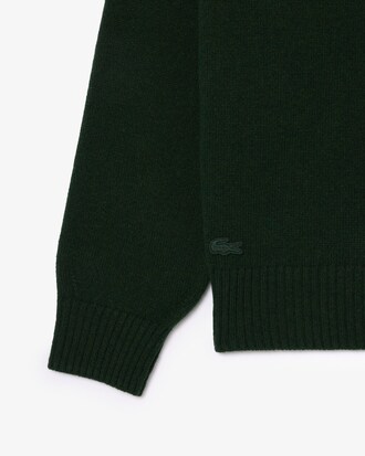 Men's Wool Crocrodile Badge Cardigan