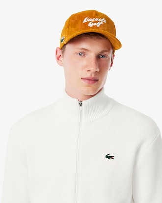 Men's Ribbed Knit Zip-Up Golf Sweater