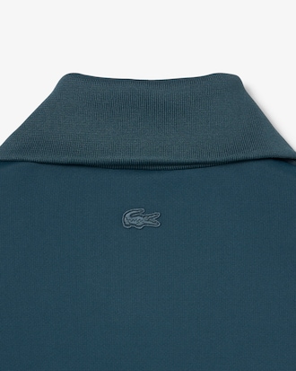 Runway High Neck Zipped Satin Sweatshirt