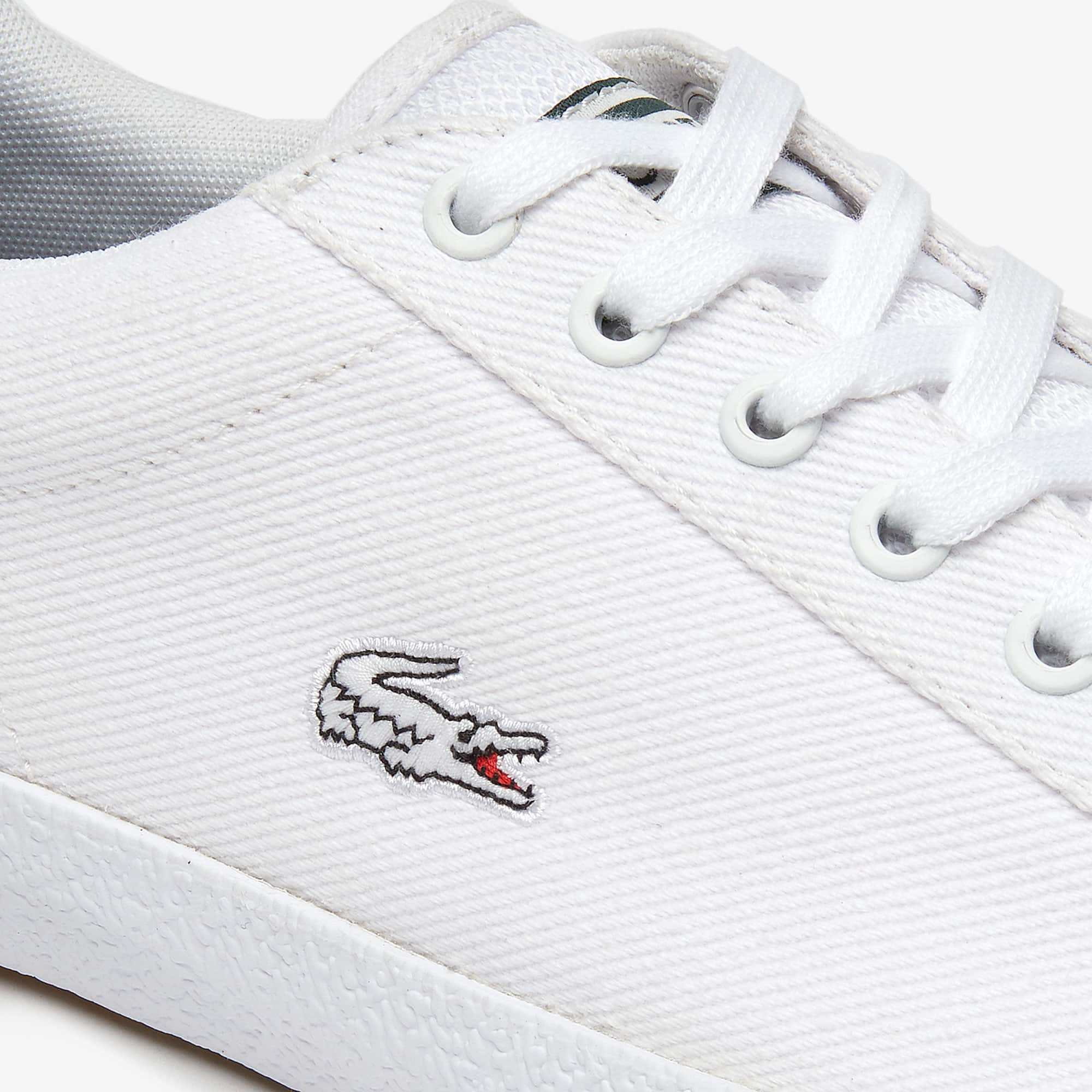 lacoste lerond sneakers in white canvas