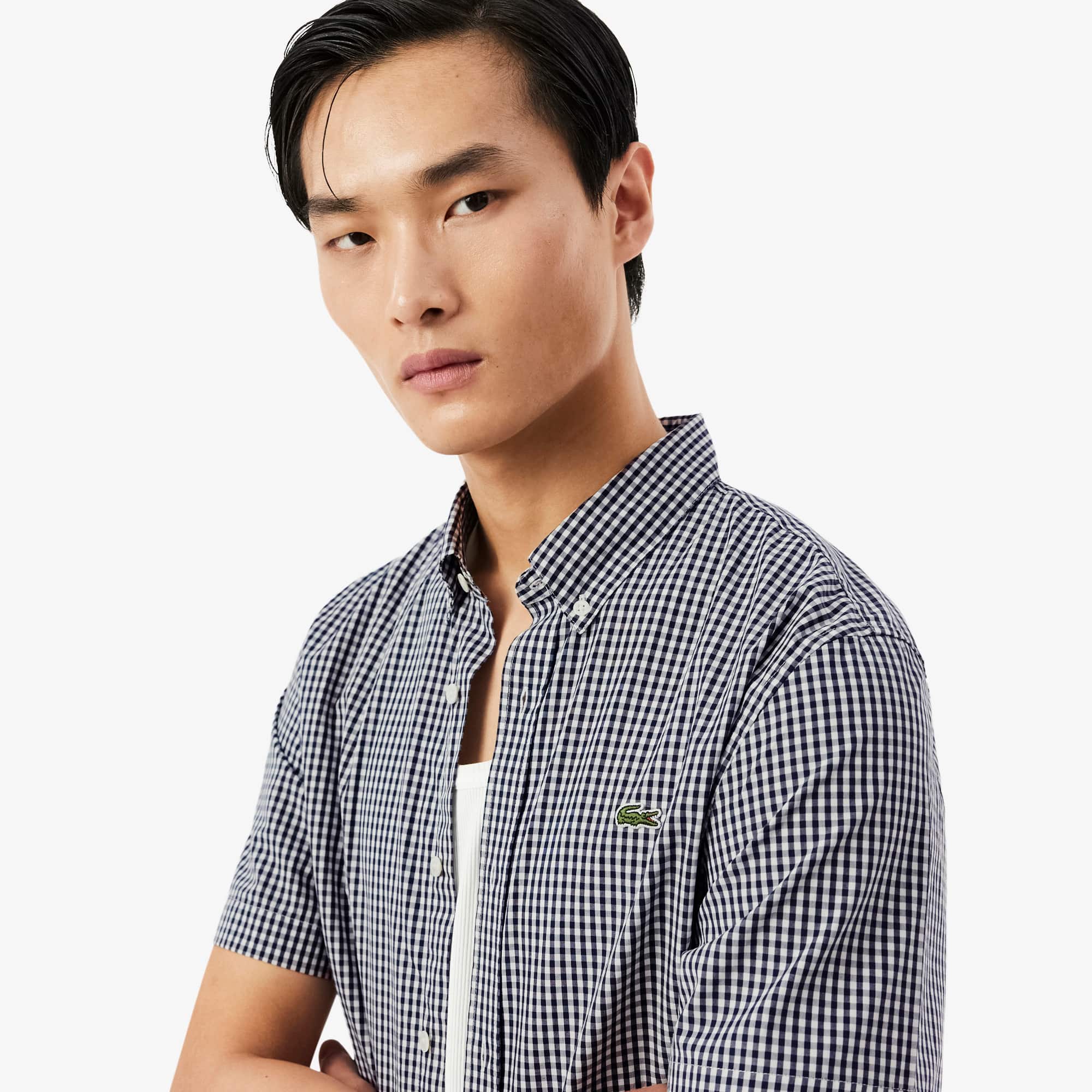 Regular Fit Short Sleeved Plaid Shirt