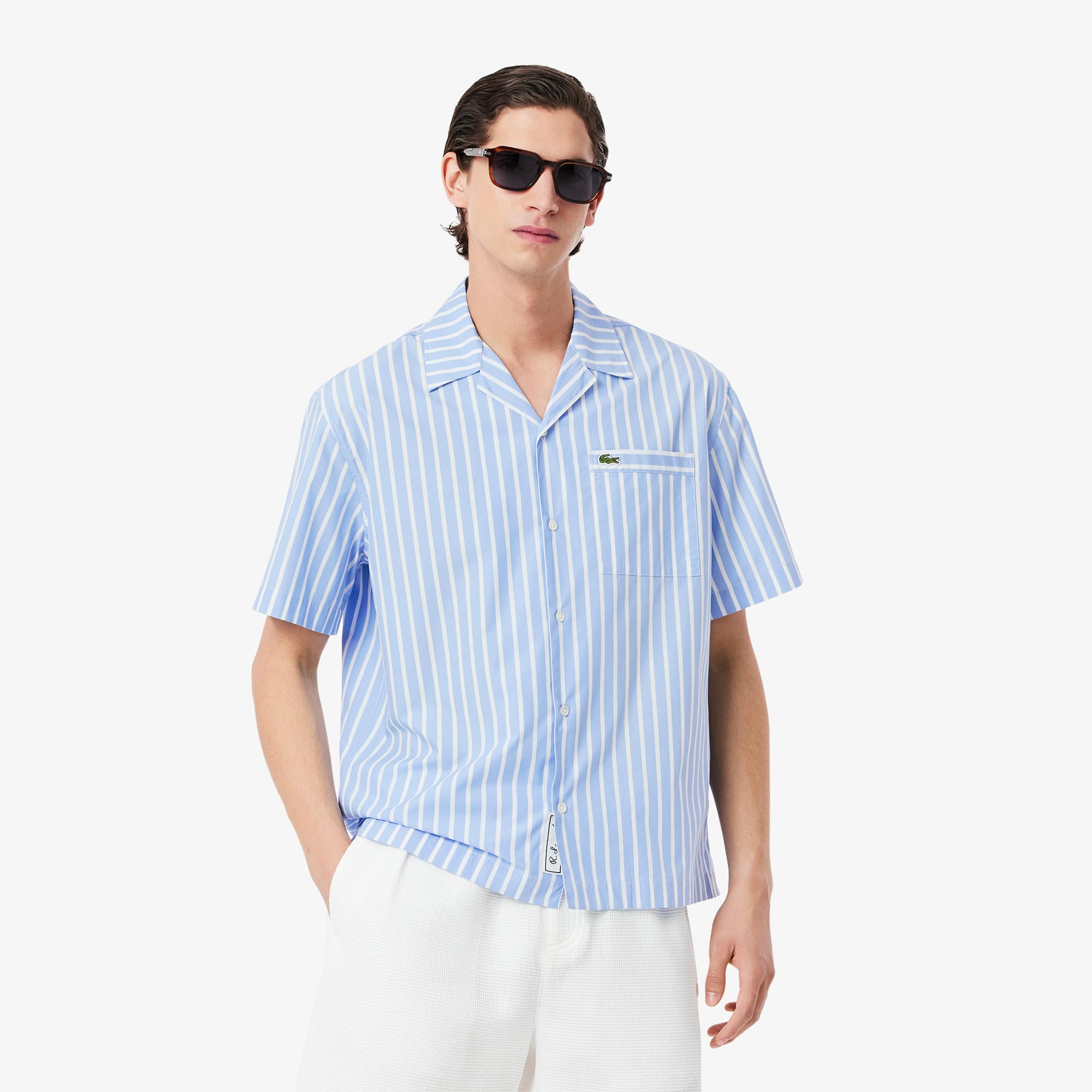 Men's Relaxed Fit Striped Short Sleeve Shirt - Button Down Shirts