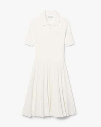 Vestido plisado de cuello polo