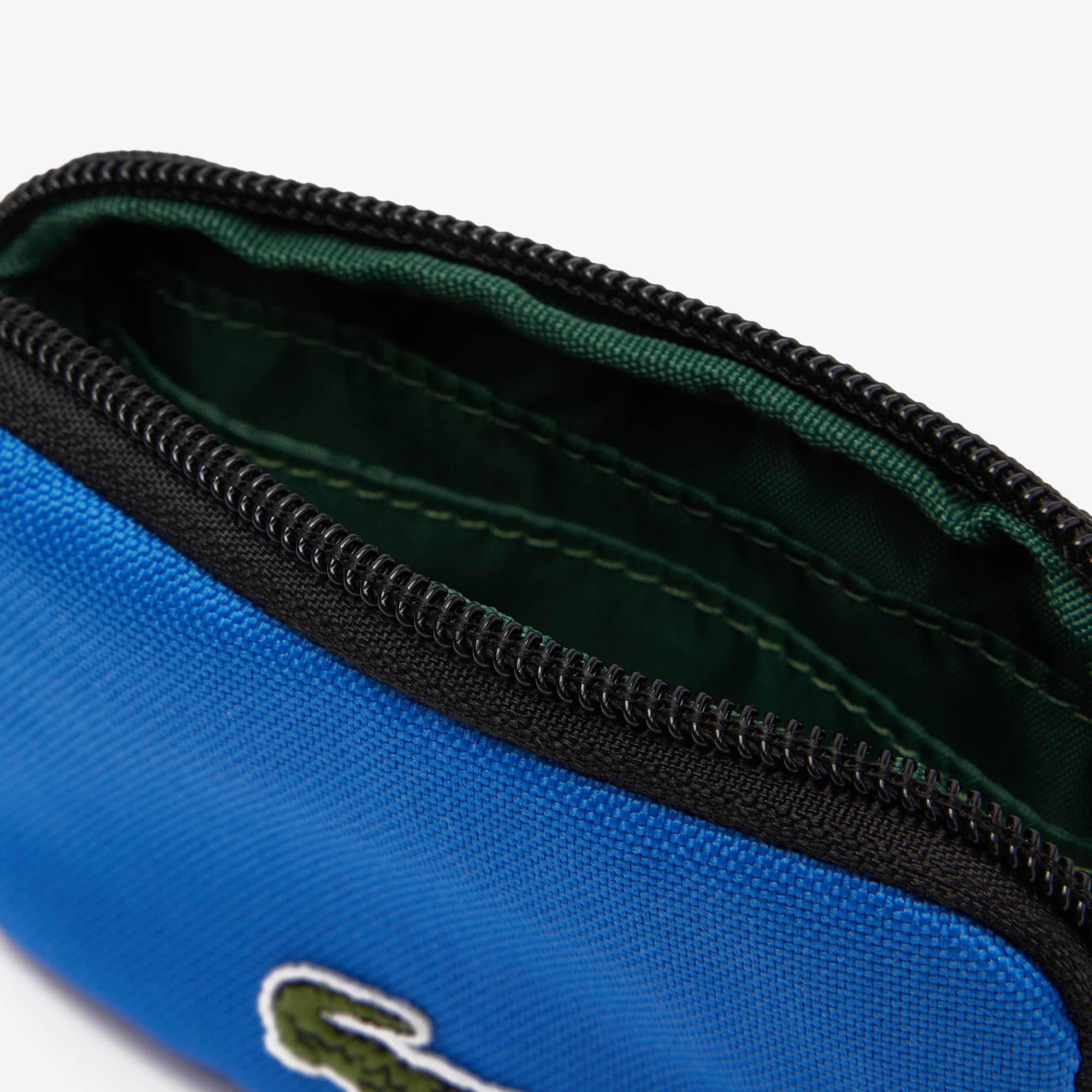 Lacoste ブラック ジッパーポーチ Contrast Inscription Zip Card Holder - Wallets & Small
