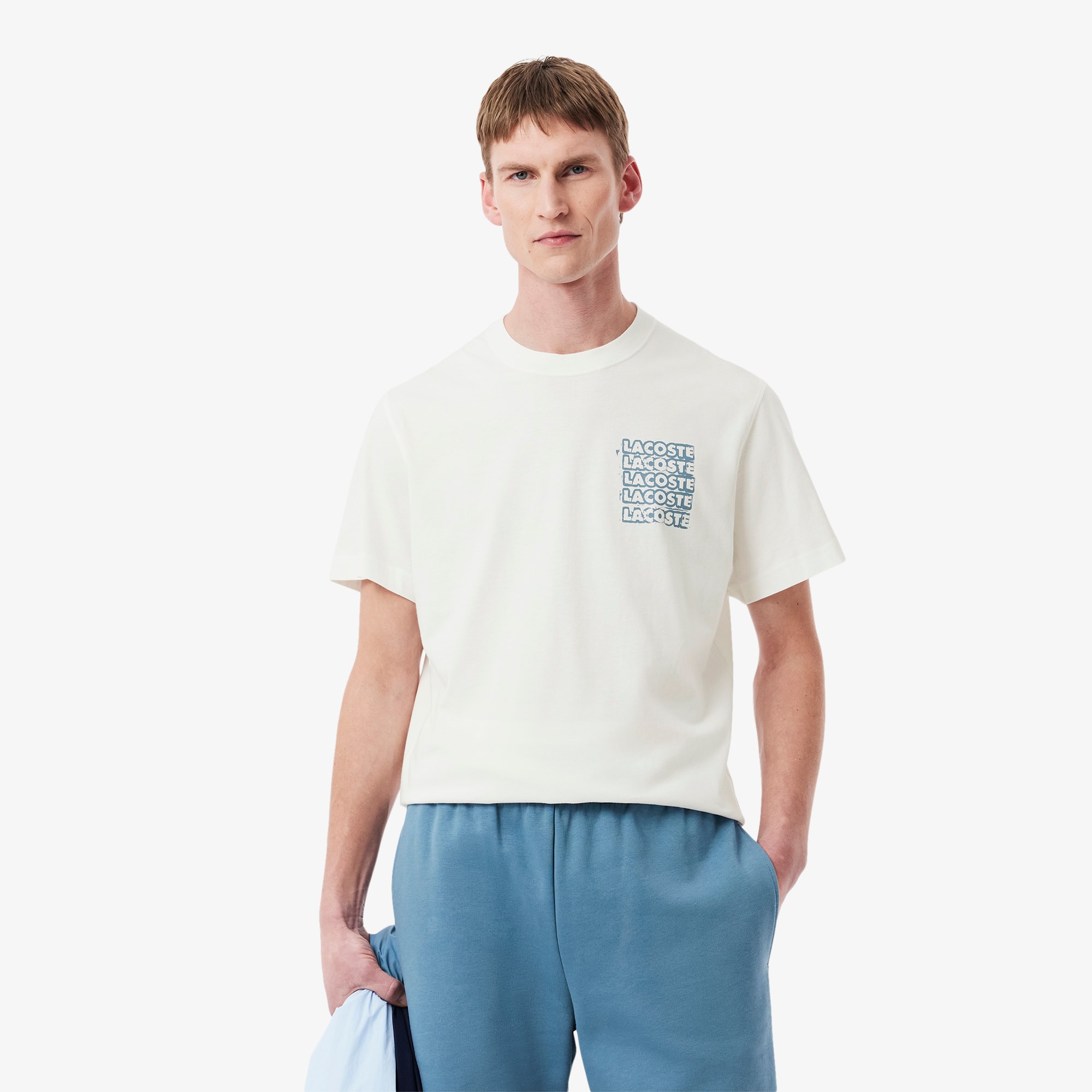 【LC25SS314】LACOSTE メンズクルーネックTシャツ TH0288 Men's Cotton Jersey Graphic T-Shirt - T-shirts - New In 2025