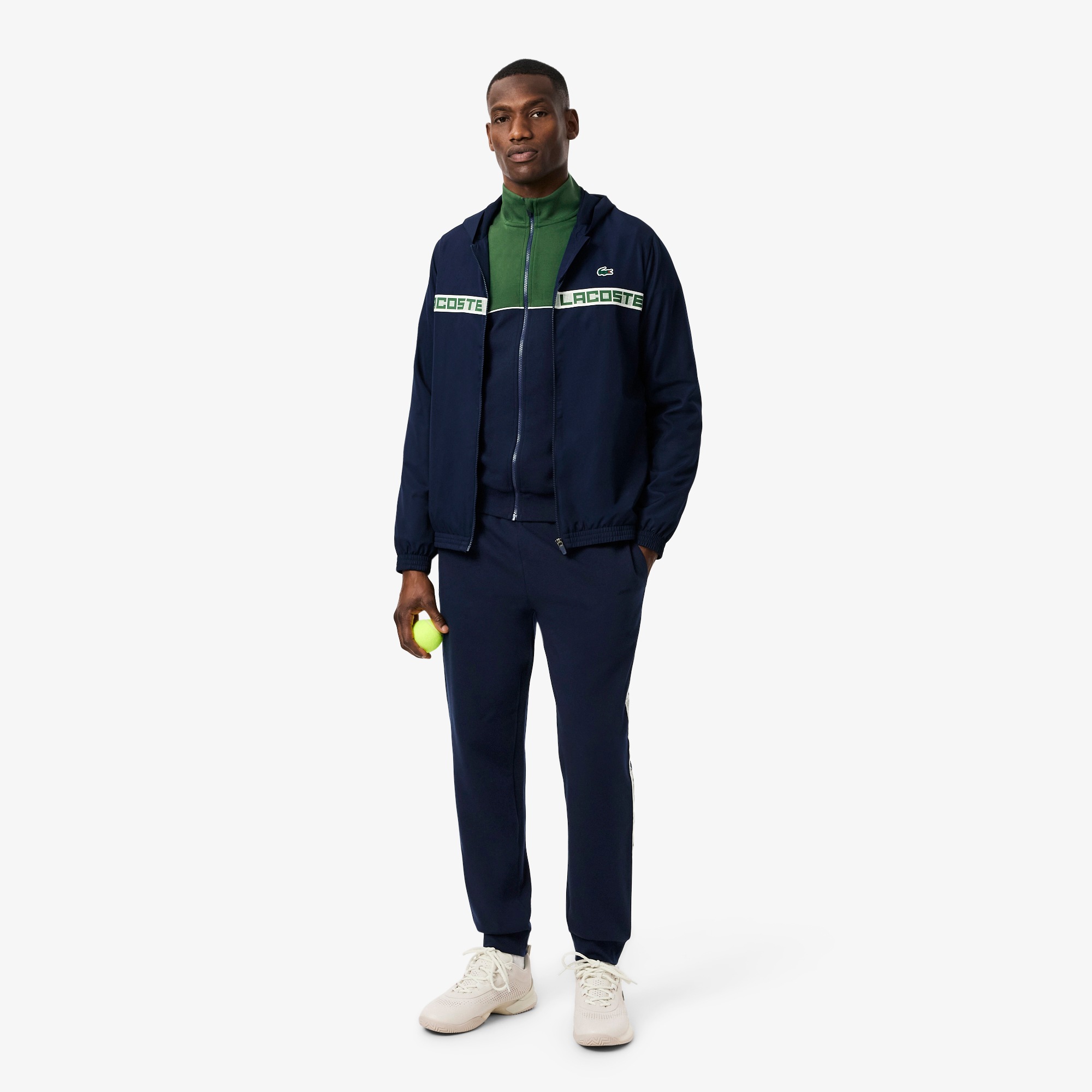 Men's Tennis Zip-Up Colorblock Sweatshirt - Sweaters & Sweatshirts ...