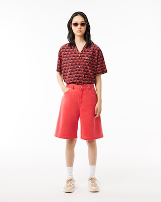 Shorts largos de mezclilla con tinte natural