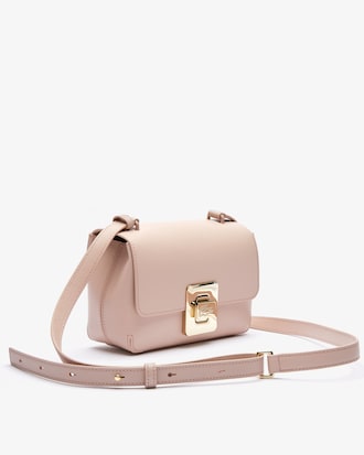 Amelia Engraved Metal Clasp Leather Bag