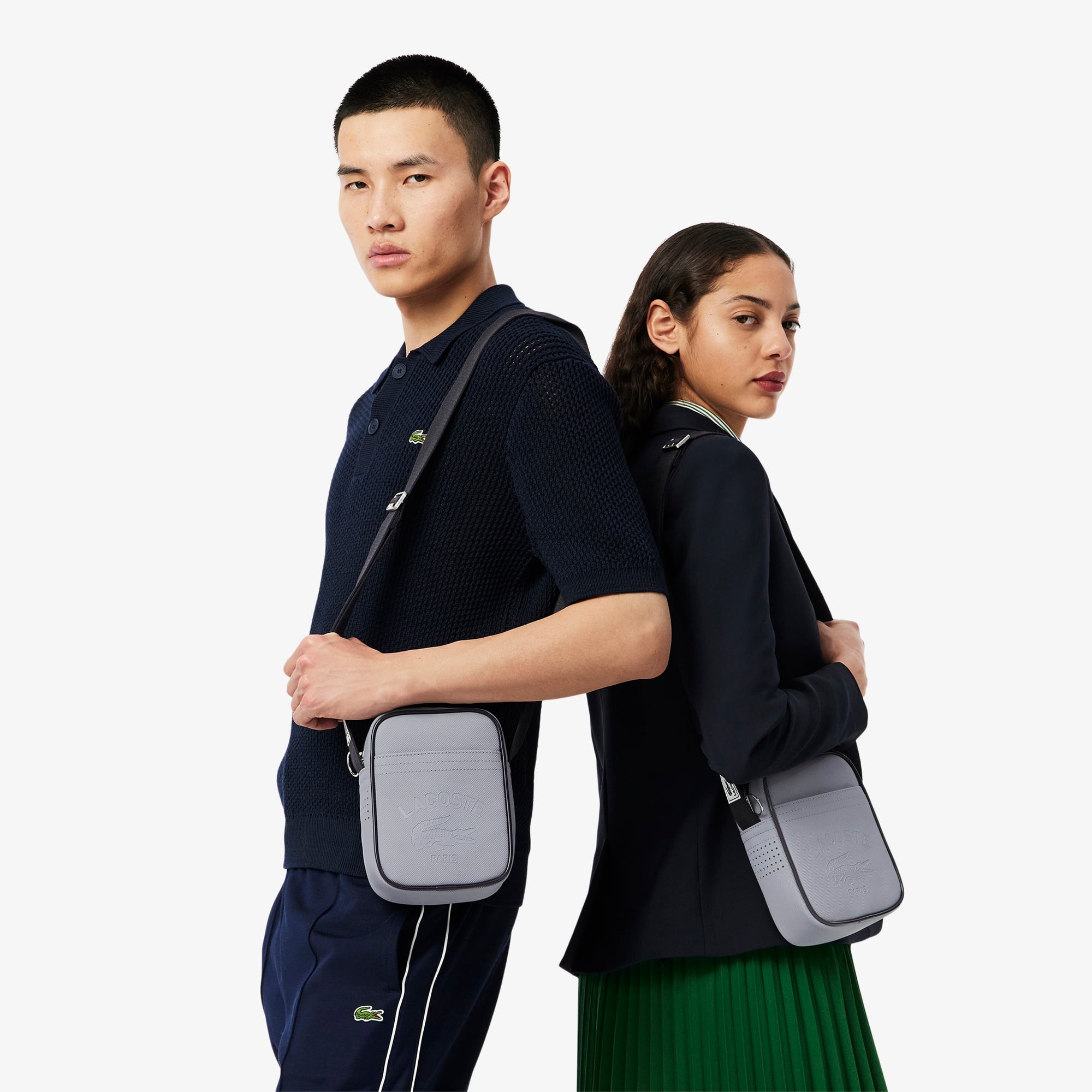 LACOSTE☆Club 1930 Petit Pique クロスボディバッグ Unisex Club 1930 Petit Piqué Effect Vertical Satchel - Bags
