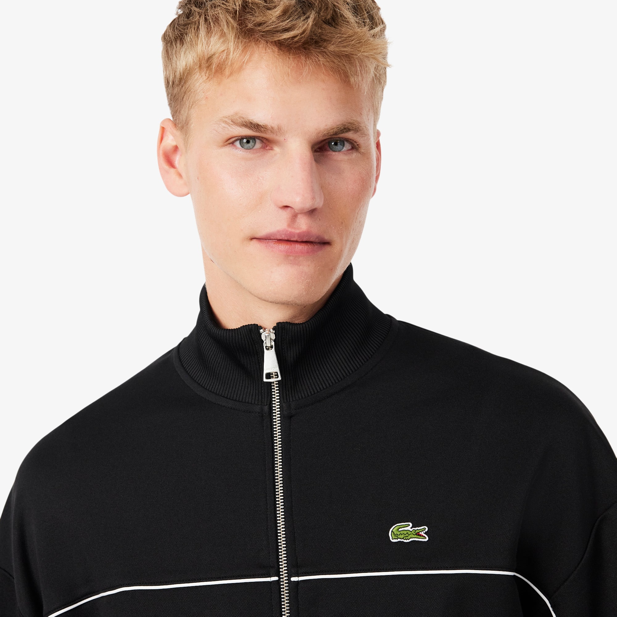 Trim Accent Zipped Sweatshirt