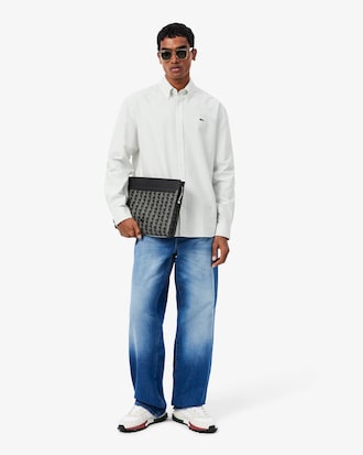 Camisa Oxford de Corte Regular de Rayas