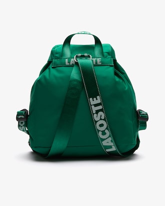 Branded Nylon Flap Backpack