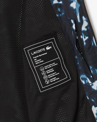 Men's Print Motif Water-Repellent Windbreaker