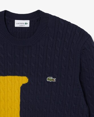 Su&eacute;ter de Tejido Intarsia con Ochos