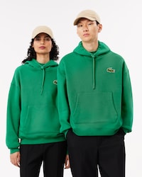 Unisex Loose Fit Badge Accent Hoodie