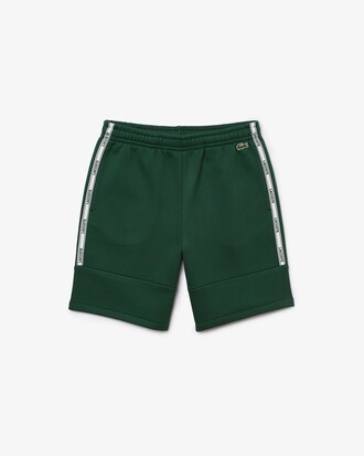 Shorts de algod&oacute;n con bandas de marca para hombre