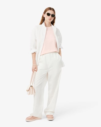 Fluid Scallop Trim Piqu&eacute; T-shirt