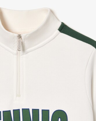 Sudadera de algodón estampada con cuello estilo camionero
