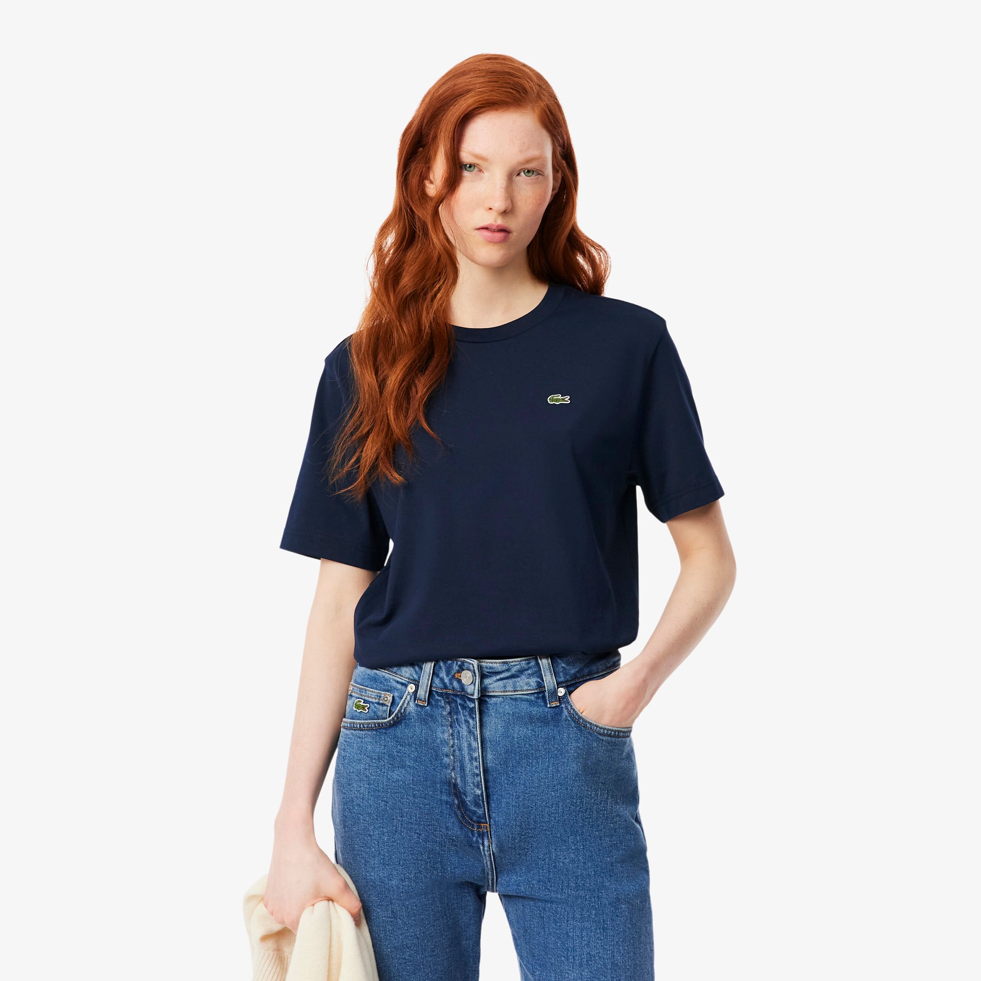 Lacoste Women's Relaxed Fit Soft Cotton T-Shirt - M (38)