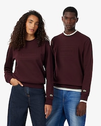 Sweatshirt molleton marquage emboss&eacute;