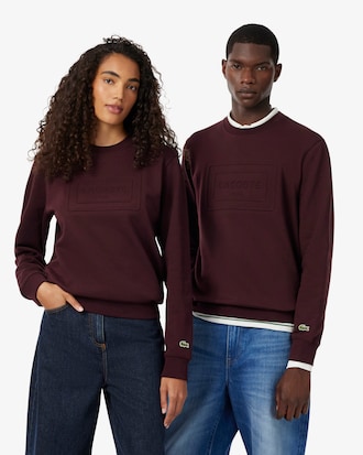 Sweatshirt molleton marquage emboss&eacute;