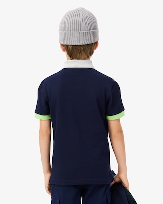 Kids' Colorblock Piqué Polo