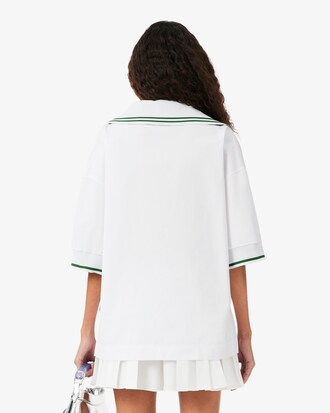 Runway Logo Collar Oversized Popover Shirt