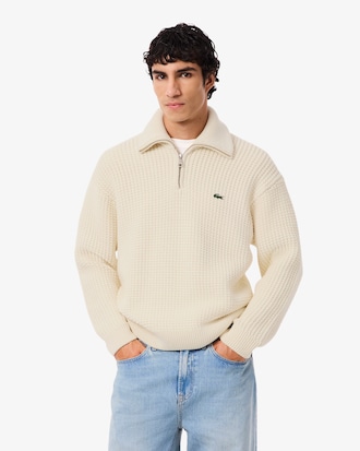 Men's Half-Zip Heavy Wool Sweater