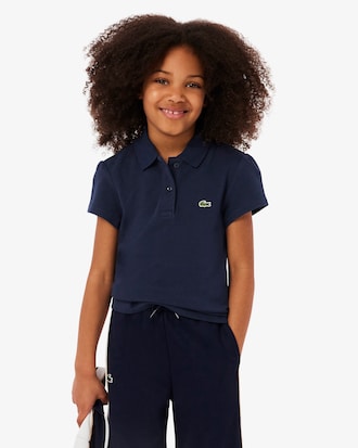 Girls' Scalloped Collar Piqu&eacute; Polo