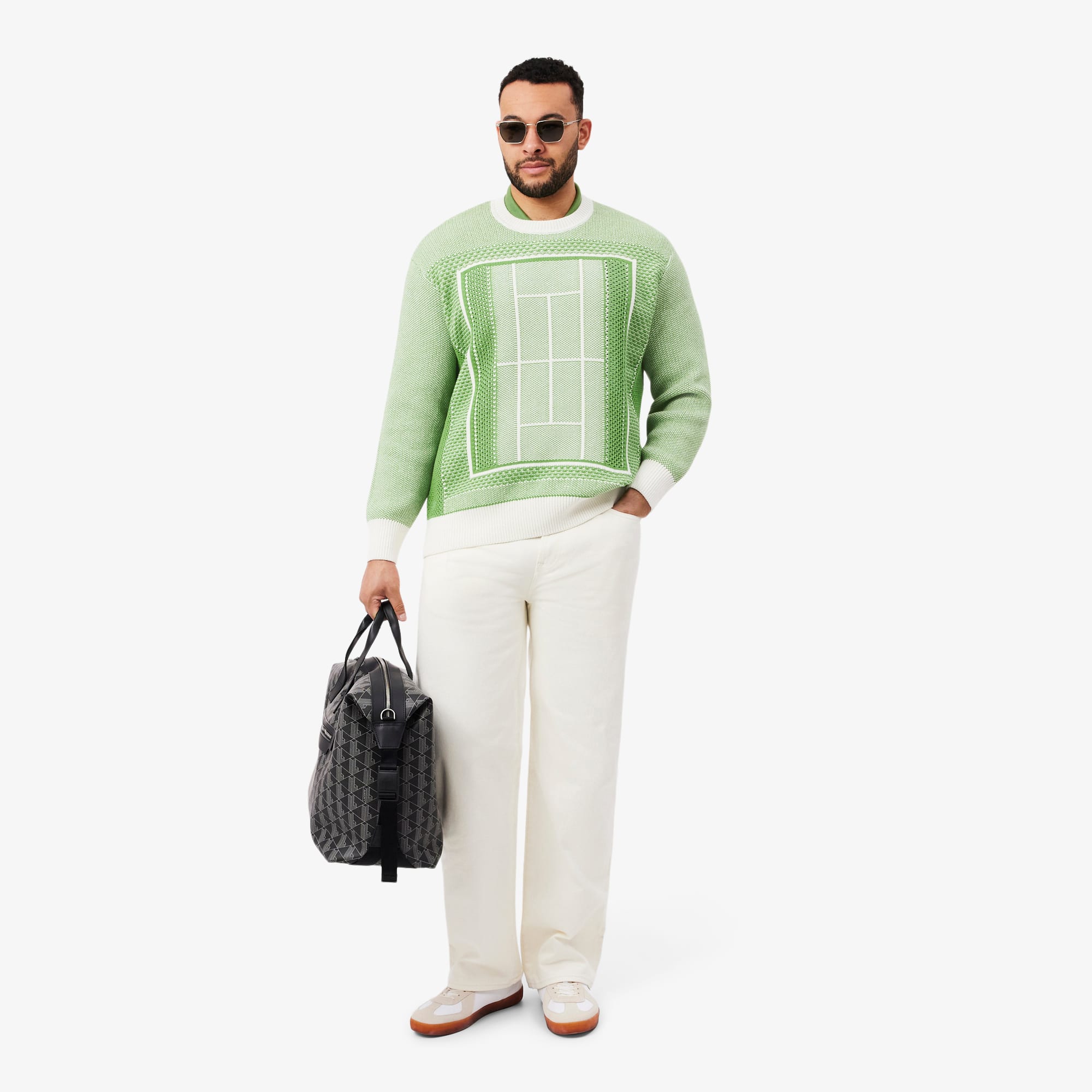 Tennis Court Graphic Sweater - Sweaters & Sweatshirts - New In