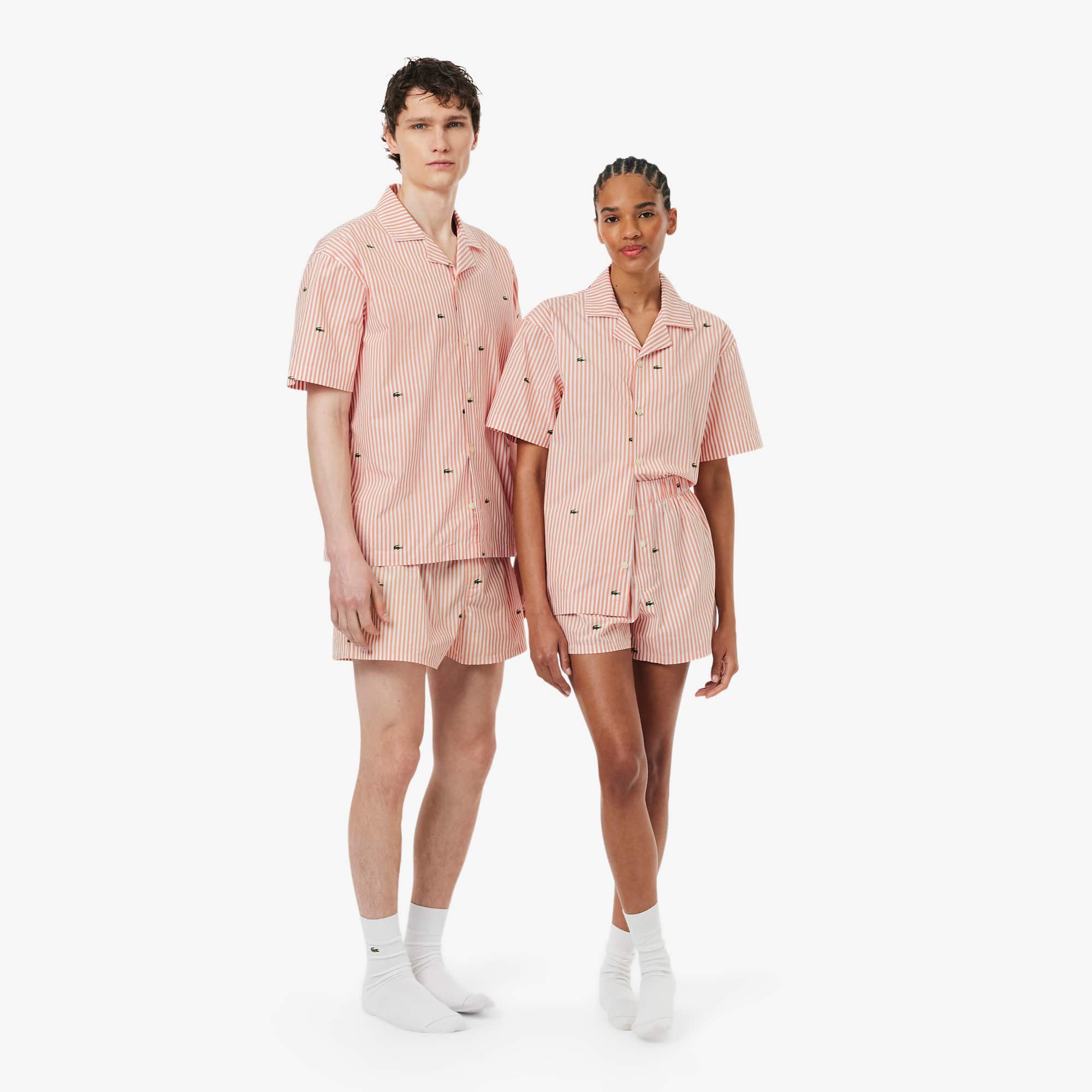 Lacoste Roland-garros Edition Poplin Boxers In Orange