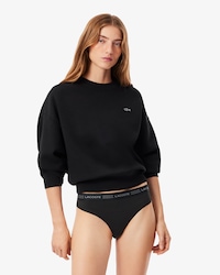 Scallop Waist Microfiber String Briefs