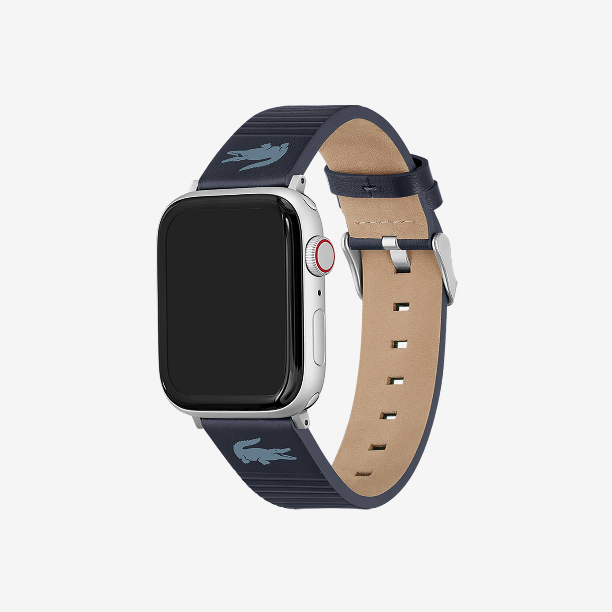 Blue Leather Apple Watch Strap - Men's Watches - New In 2026 | Lacoste