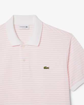 Men's Classic Fit L.12.12 Striped Petit Piqué Polo