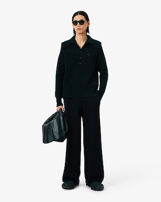 Runway Cable Neck Wool Sweater