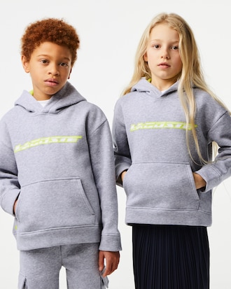 Kids’ Contrast Branding Hoodie